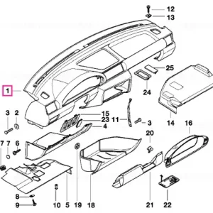 Panou ornament tablou bord ANTHRAZIT - BMW Cumpără acum