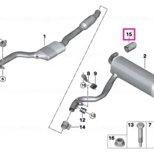 Plată securizată Tailpipe trim, chrome D=90MM - BMW