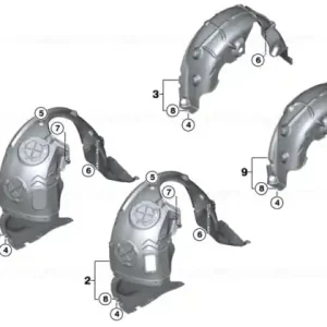 Retur ușor Capac nișă roată, față dreapta - BMW - Mini