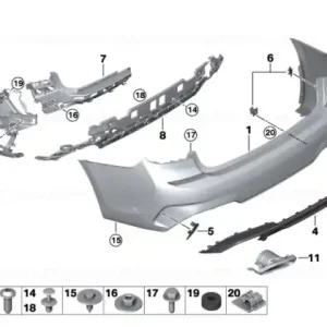 Absorber funnel, left M - BMW Retur gratuit