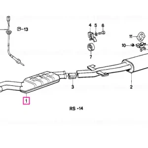 Reducere Exhaust pipe, catalytic converter - BMW