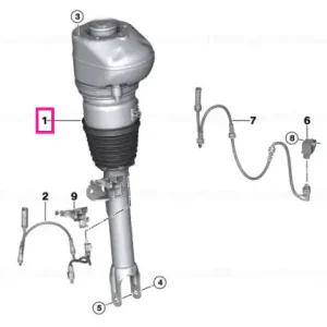 RP air suspension strut front right HIGH - BMW Reduceri