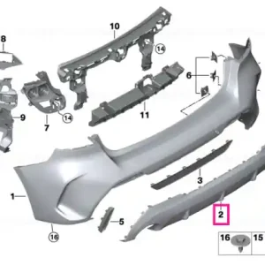 Panou trim bara spate jos M ZWEIFLUTIG - BMW Ofertă
