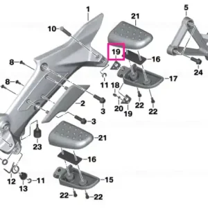 Ofertă exclusivă Stop plate, pillion footrest - BMW Motorrad