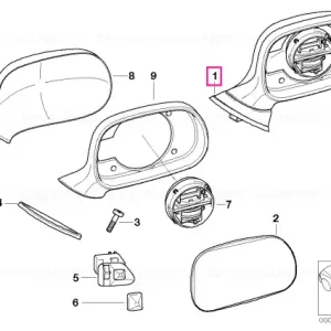 Livrare rapidă Left primed el.exterior heatable mirror - BMW