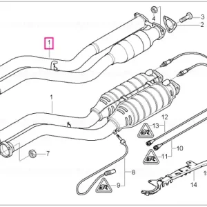 Retur ușor Exhaust system, front - BMW