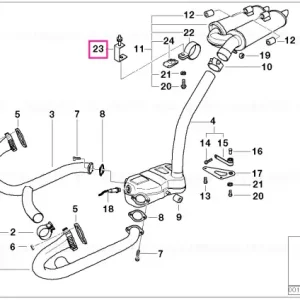 Assembly set, end silencer - BMW Motorrad Ultima șansă