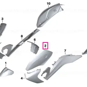 Transport gratuit Side trim, upper left OCEAN-BLUE - BMW Motorrad