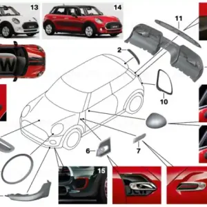 Roof decor John Cooper Works JCW - BMW - Mini Cel mai vândut
