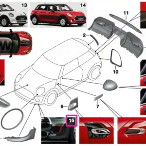 Bumper kit, John Cooper Works CHILIRED UNI - BMW - Mini Reducere specială
