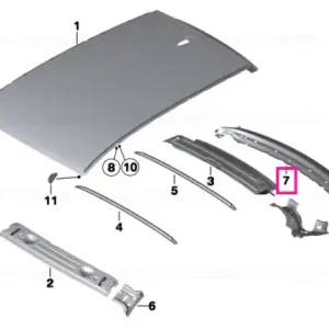 Disponibil imediat Rear window frame bottom part - BMW
