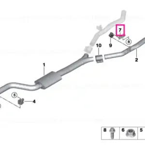 Holder, exhaust system LINKS - BMW Promoție