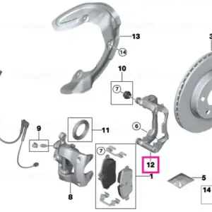 Calliper carrier - BMW Plată sigură