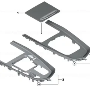 Cumpără online Centre console trim aluminium Tetragon - BMW