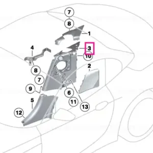 Lateral trim panel rear right - BMW Expediere rapidă