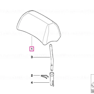 Reducere de preț Headrest leather SCHWARZ - BMW
