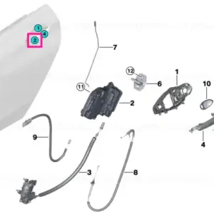 System lock, rear left - BMW Noutate