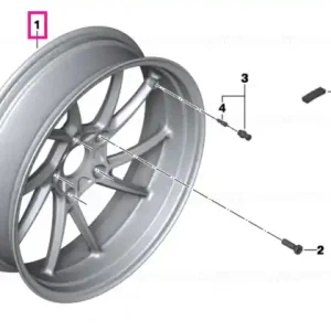 Cast rim, black rear 4.5X17 - BMW Motorrad Livrare rapidă