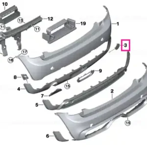 Reducere extra Flap, towing lug, primed, right - BMW - Mini