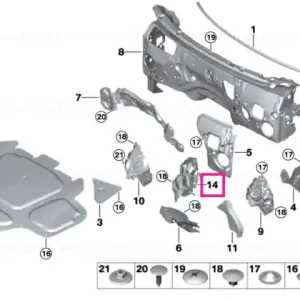 Cumpără online Izolație fonică arc suspensie dreapta - BMW