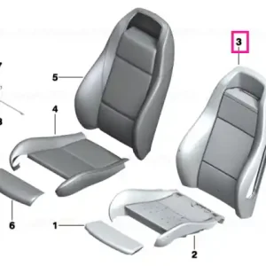 Left backrest upholstery - BMW Premium