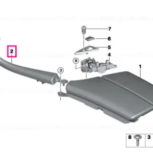 Clip, leather VENETOBEIGE - BMW Reducere