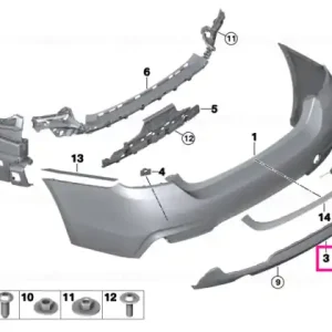 Reducere Panou trim bara spate jos M ZWEIBORDIG - BMW