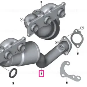 Transport gratuit RP-exhaust manifold with catalytic conv. ZYL. 1-3 - BMW