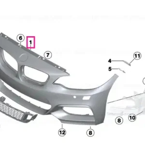 Capac ornamental bara fata aprimat M -M- - BMW Lichidare de stoc
