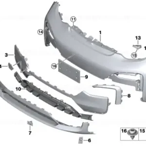 Expediere rapidă Ornament bara fata QUIET CAR - BMW