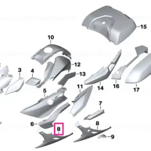 Calitate înaltă Radiator cowl, left MONOLITH-MET. - BMW Motorrad