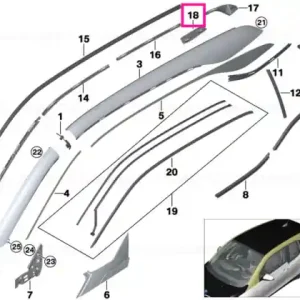Chilipir Retaining strip, outer right - BMW