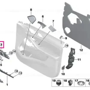 Cel mai vândut Door handle inner right - BMW