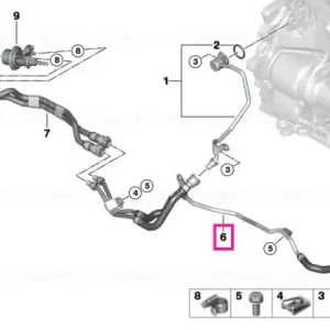 Line, SCR metering module-coolant pump - BMW Discount