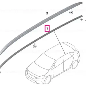 Livrare expres Roof moulding prime-coated right - BMW