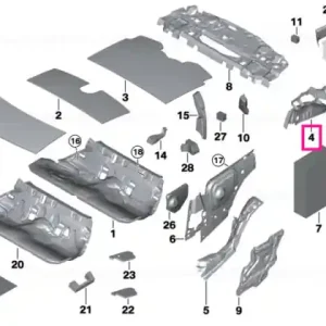 Sound insulation trunk left - BMW Preț redus