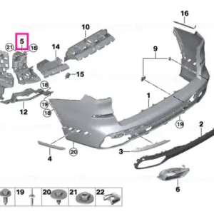 Suport bara spate interior stânga M - BMW Super ofertă