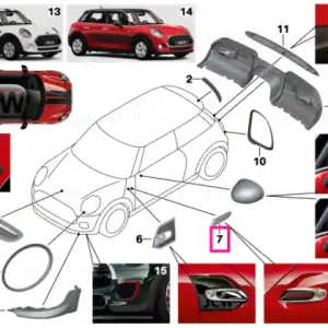 Ofertă limitată Set ornament pernă carbon cusut STITCHED CARBON - BMW - Mini