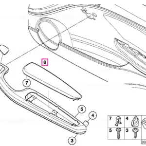 Armrest upper part front left BROMBEER - BMW Super ofertă