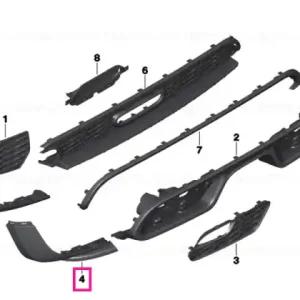 Super ofertă Black band, rear lower right JCW / PDC - BMW - Mini