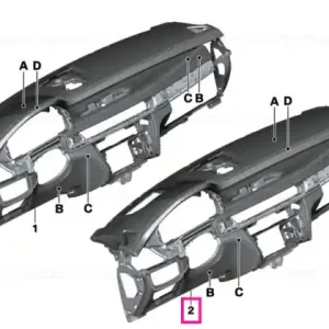 Preț redus Panou finisaj bord piele INDIVIDUAL - BMW