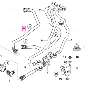 Preț promoțional Coolant hose, supply - BMW