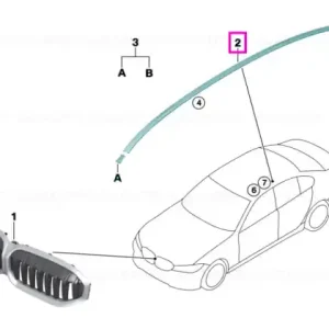 Ornament plafon, grunduit, dreapta - BMW Seria 3 G20 G80 M3 Comandă acum