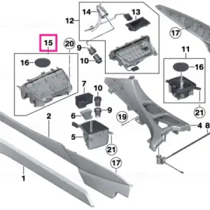 Preferatul clienților Drink holder, centre console front - BMW