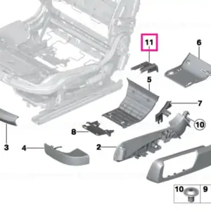 Finisaj șină interior stânga SCHWARZ - BMW Vezi acum