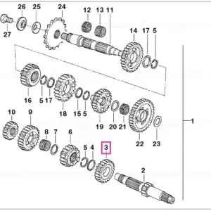 Gear wheel 4th gear 22 - BMW Motorrad Lichidare de stoc