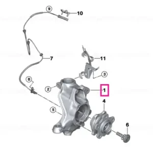 Swivel bearing, camber correction, left AWD MINUS - BMW Super ofertă