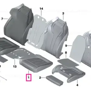 Preț mic Foam part, sports seat - BMW