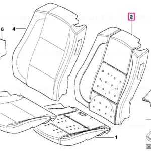 Right backrest upholstery - BMW Ofertă exclusivă
