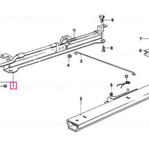Seat rail inner left - BMW Retur ușor